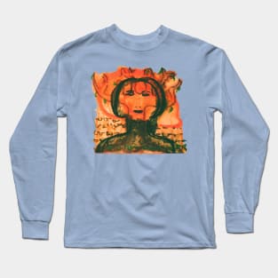 cave art inspired design, woman and tree of life Long Sleeve T-Shirt